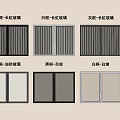 Wardrobe Doors With Black White Gray Frames And Ribbed Oiled Frosted Gray White Glass