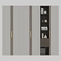 Modern Decorative Cabinet Interior Design With Wooden Doors Drawers And Shelves For Decorative Items
