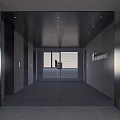 Modern style elevator aisle culture screen display 3d model
