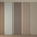 Stylish Wall Panels With Various Colors And Vertical Striped Textures 3d model