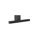 Modern Black Soundbar with Wireless Subwoofer for Home Theater Audio System