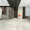 Elegant Modern Living Room Interior with Marble Accent Wall TV Sofa Coffee Table Decor
