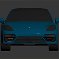 Blue Sports Car With Sleek Modern Body Black Roof And Shiny Alloy Wheels