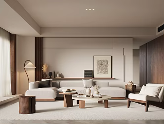 Middle Style Living Room 3d model