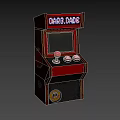 Retro Arcade Machine In Console Game Store With Red Brown Design And Joystick Buttons