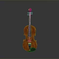 Handcrafted Brown Wooden Violin As Essential Living Accessory With Classic Design