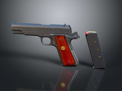 modern pistol semi-automatic pistol automatic pistol modern weapon 3d model