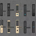 Fingerprint lock smart door lock door handle anti-theft door lock smart password fingerprint lock electronic lock handle 3d model