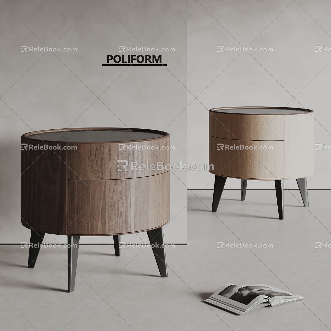 poliform modern bedside table solid wood bedside table model