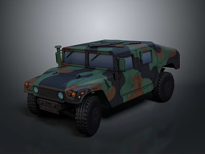 Camouflage Military Vehicle With Tactical Design And Off Road Capabilities 3d model
