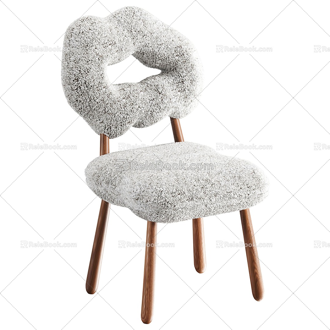 StudioTwentySeven Nordic Short Cashmere Leisure Chair 3d model