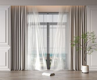 Modern Curtains 3d model