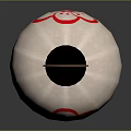 Traditional Round Furniture Lantern With White Paper And Red Plum Blossom Pattern