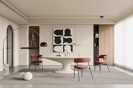 Modern Minotti Restaurant 3d model
