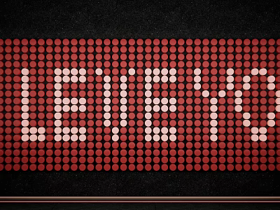 Decorative Letter Pendant Composed of White Dots on Red Background for Home Decor 3d model