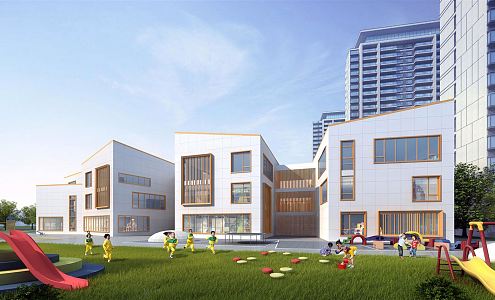 Modern Kindergarten Architecture Wenzhou Vanke Kindergarten 3d model