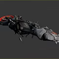 Sleek Black Motorcycle With Red Wheels And Modern Sporty Design Features