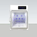 Modern White Household Countertop Disinfection Appliance with Transparent Door Blue Light and Digital