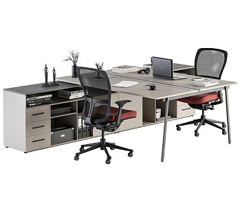 Modern Office Desk and Chair Manager's Office Desk and Chair Combination 3d model