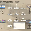 Projection Monitoring Projectors With Various Tripod Wall Mounted Types And Display Screens Interfaces