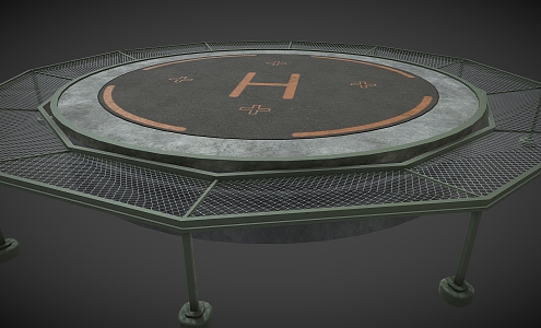 Helipad Airport Helipad 3d model