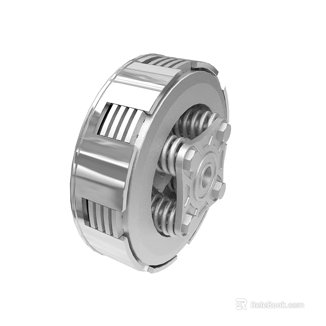 Precision Mechanical Clutch Device With Metal Structure Springs And Gear Components 3d model 