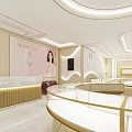 Luxurious Jewelry Store Interior With Elegant Counters Display Areas And Brand Signage