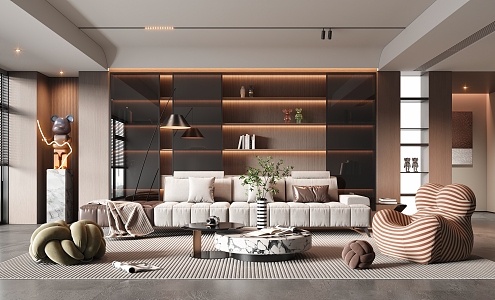 modern living room 3d model