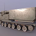MLRS multiple rocket launcher rocket launch system armored vehicle launch vehicle infantry fighting vehicle low face number low model simple model game film and television level realistic 3d model