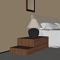 Bedside table lamp 3d model
