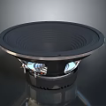 Premium Audio Speaker Component Showcasing Black Diaphragm And Silver Frame Design Details