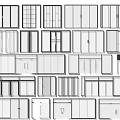 Various Window And Door Grid Frame Designs For Interior Architecture Projects 3d model