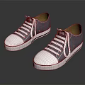 Blue Canvas Casual Shoes With White Laces And White Sole Simple Design