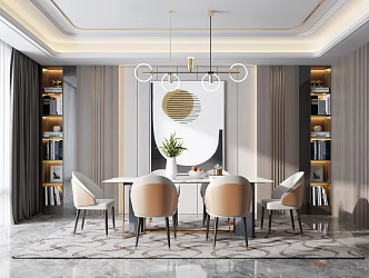 Light Luxury Restaurant 3d model