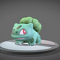 Bulbasaur Pokemon Character With Green Body Red Eyes And Plant Bulb On Circular Platform