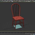 Traditional Wooden Single Chair Featuring Arched Backrest Spindle Details And Slender Legs