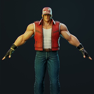 Modern game character King of Fighters 3d model