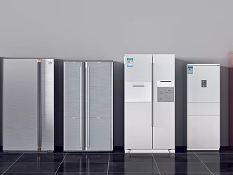 Modern refrigerator four door single door refrigerator combination 3d model