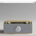 Vintage Sound Speaker With Wooden Case FM Tuner Dial And Control Knobs Design 3d model