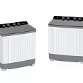 Twin Tub Washing Machines With White And Gray Modern Design Top Control Panel
