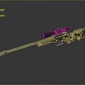 High Precision Military Grade Sniper Rifle With Long Barrel And Telescopic Sight