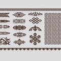 Mongolian Pattern Carved 3d model