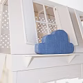 White House Shaped Kids Bunk Bed With Decorative Windows And Ladder