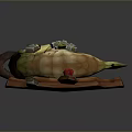 Mechanical Fish Model With Gears And Textured Body On Wooden Base