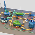 Industrial Equipment System Featuring Pneumatic Valves Filters Pressure Sensors Air Dryers And Piping