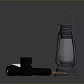 Classic Traditional Lighting Combination With Vintage Lantern And Decorative Candle Holders For Home Decoration