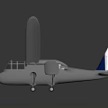 Gray Fighter Jet Model Featuring Wing Windows And Red White Blue Tail Fin On Dark Reflective Background