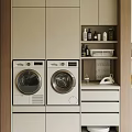 Washing Machine Cabinet Washing Machine Dryer Wash Desk Wall-mounted Washing Machine Balcony Washing Machine Cabinet Balcony Basin Sweeping Robot 3d model