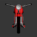 Red Vintage Motorcycle With Black Seat And Silver Metallic Classic Design Showcase