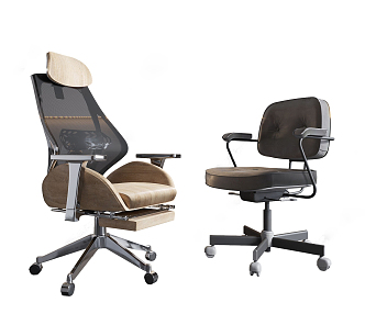 Modern office chair office chair combination 3d model